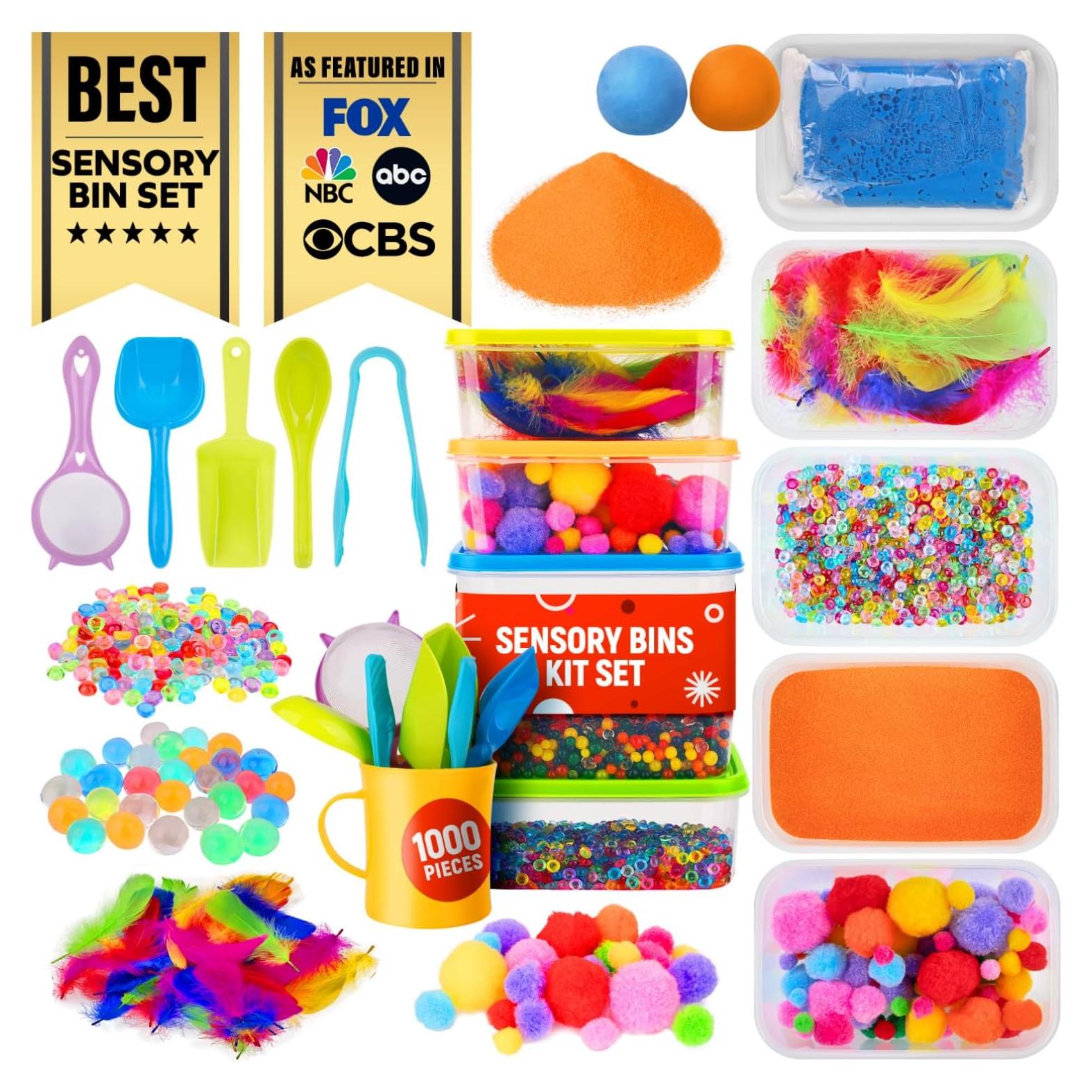 Kit Sensorial para Niños Lolo Toys - 6 Contenedores y Accesorios