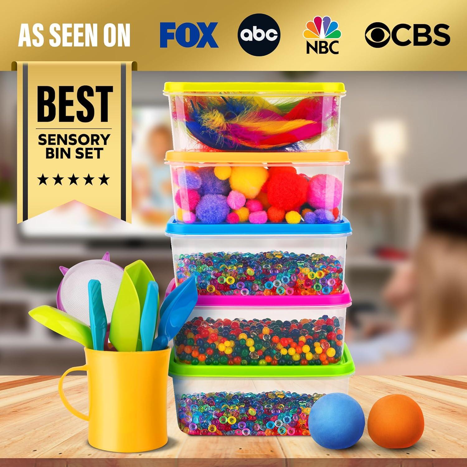 Kit Sensorial para Niños Lolo Toys - 6 Contenedores y Accesorios