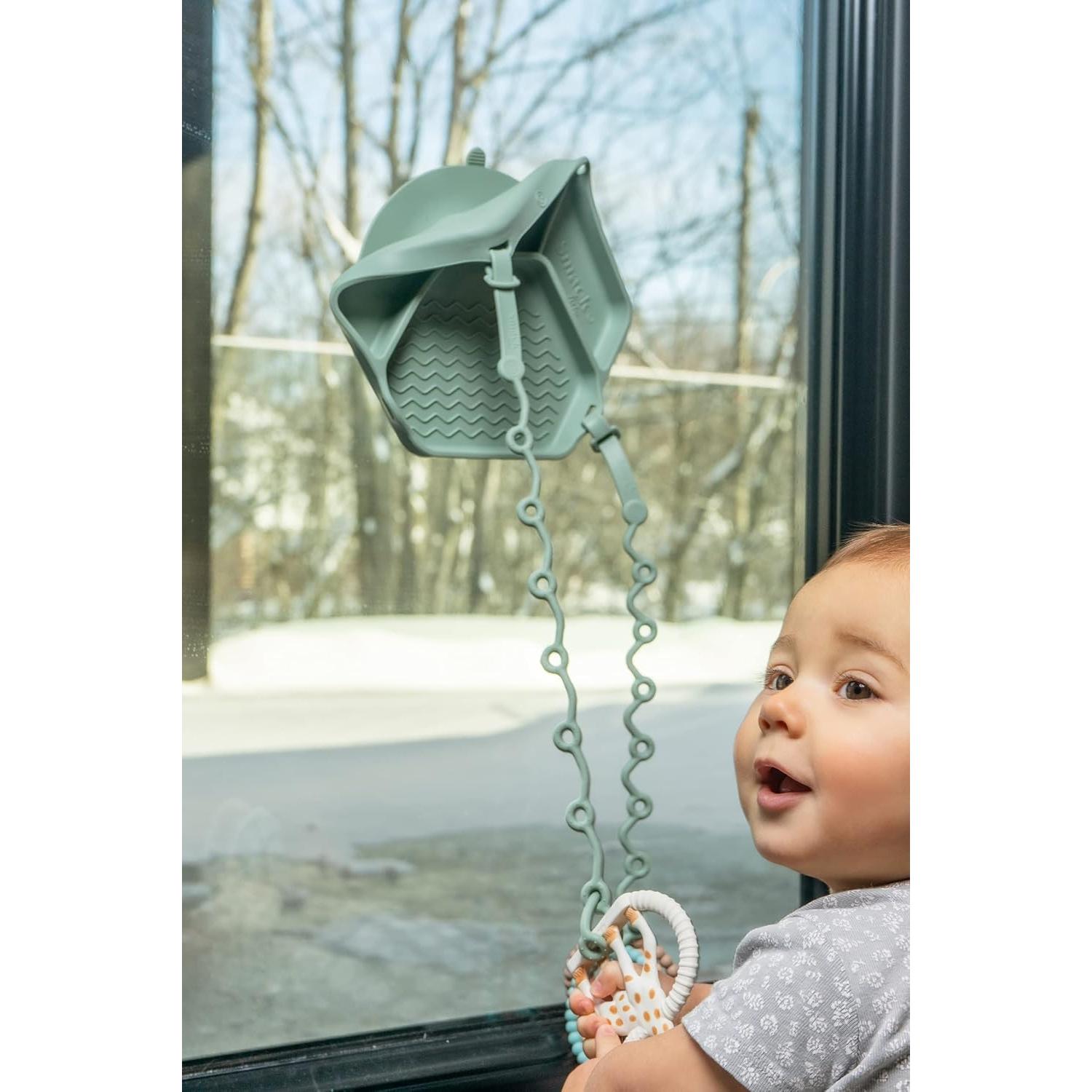 Placa de Succión Smack Fun Rosa Pálido para Niños + Correas