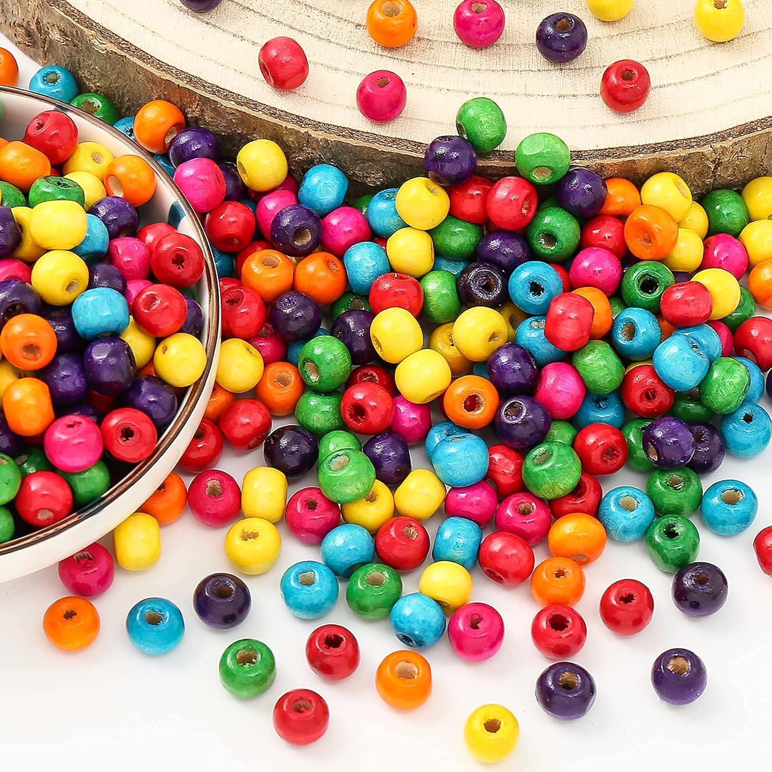 Perlas de Madera Multicolor ToBeIT 1000 Pcs 8mm para Manualidades