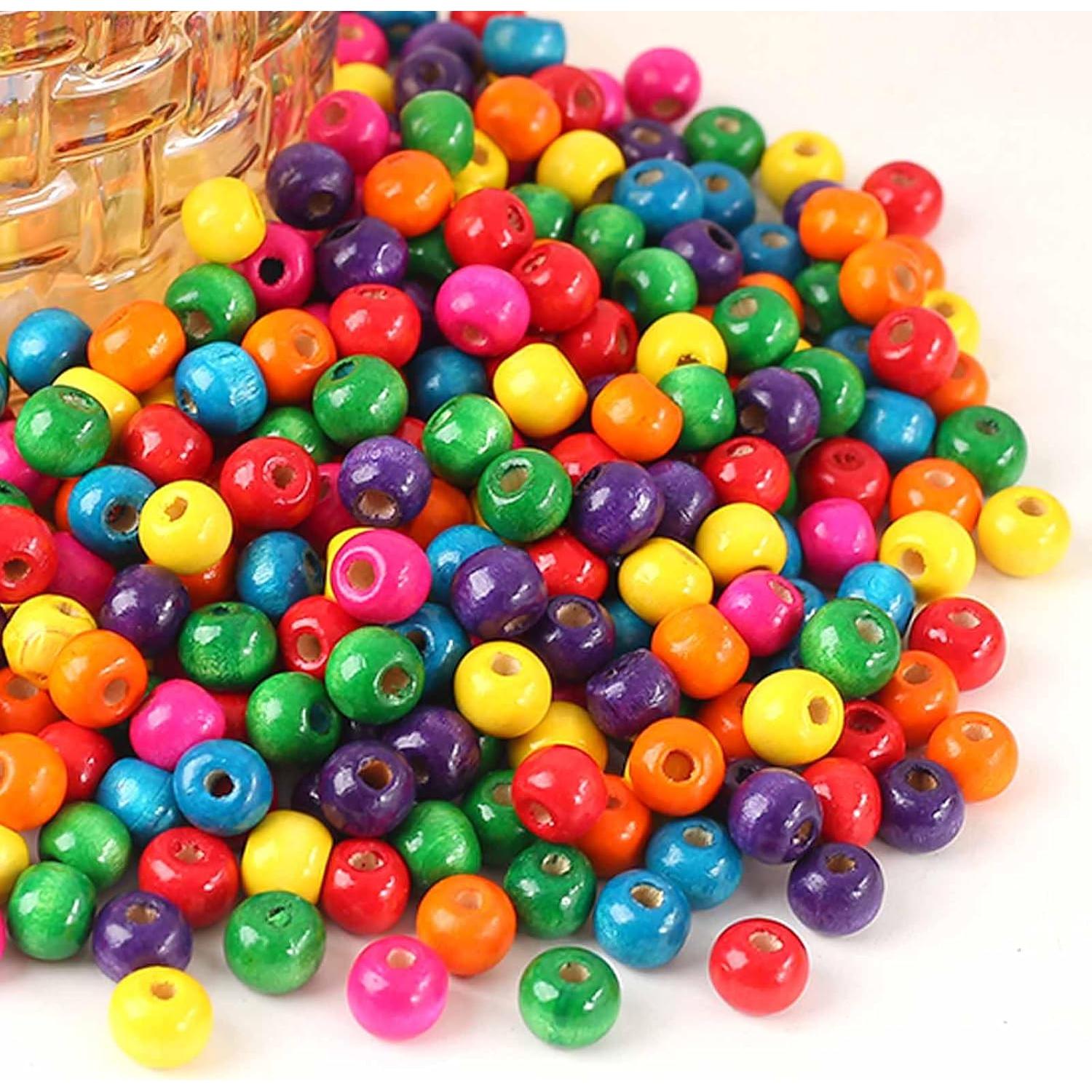 Perlas de Madera Multicolor ToBeIT 1000 Pcs 8mm para Manualidades