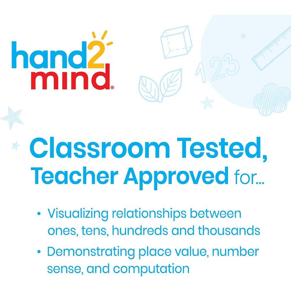 Bloques de Base Diez hand2mind para Educación - 131 Piezas