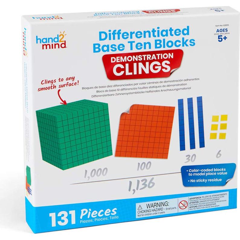 Bloques de Base Diez hand2mind para Educación - 131 Piezas