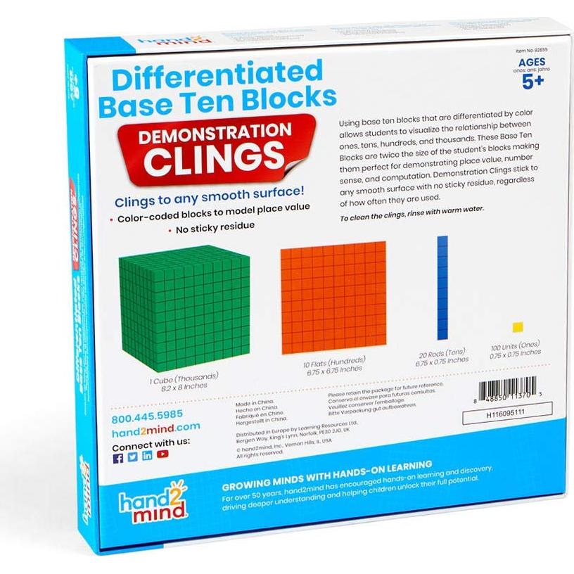 Bloques de Base Diez hand2mind para Educación - 131 Piezas