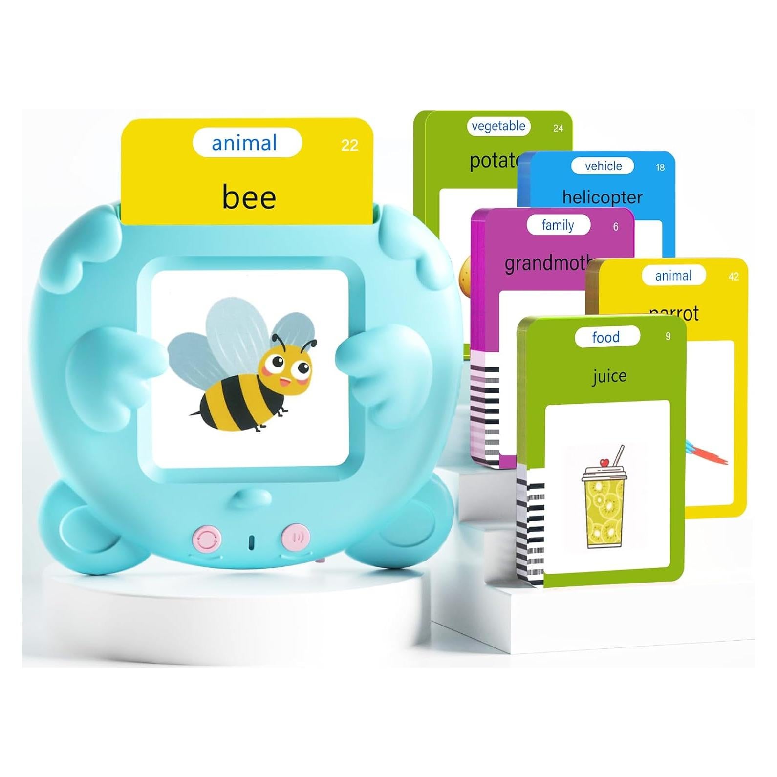 Tarjetas Flash Hablantes Anhovno 224 Palabras para Niños 3+