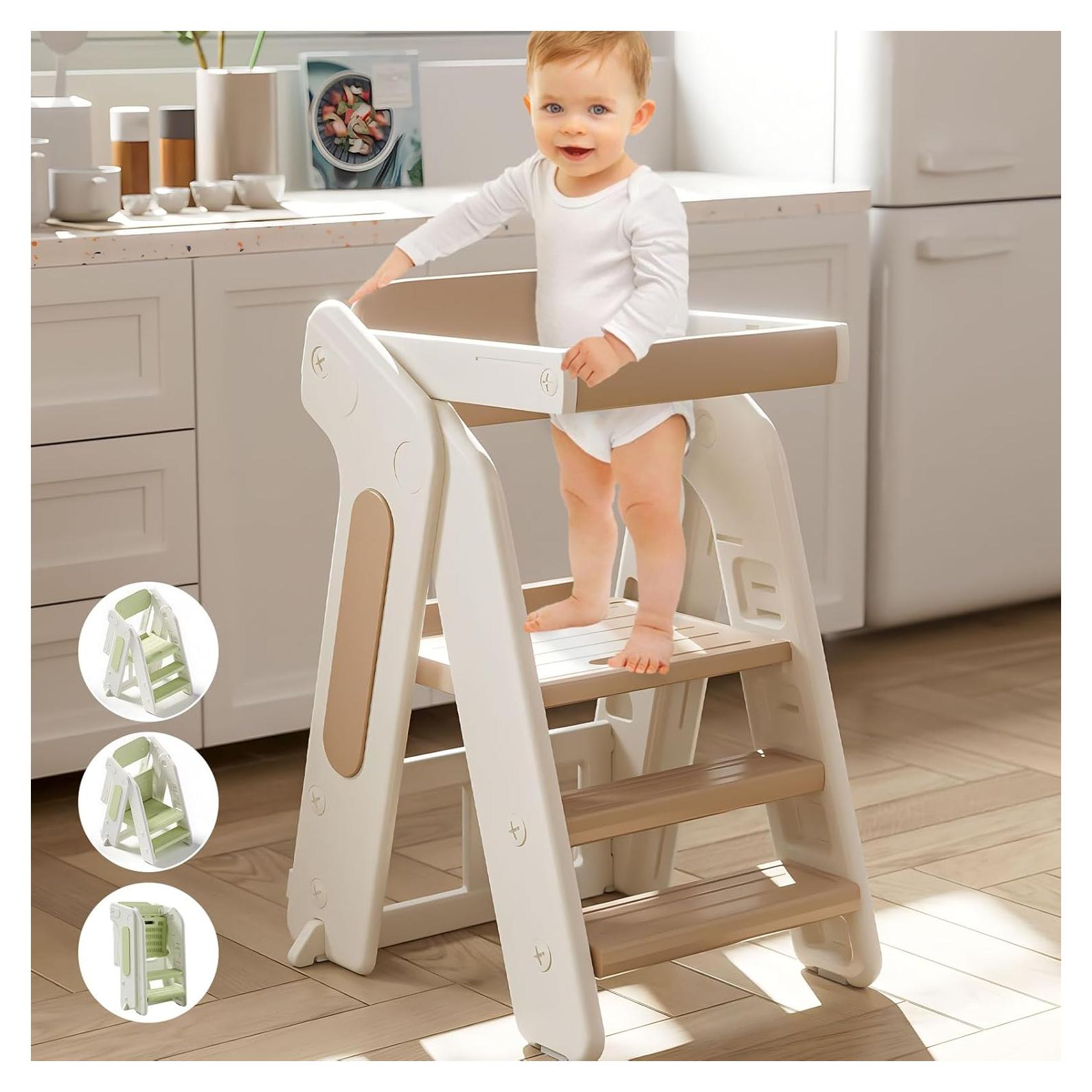 Torre de Aprendizaje Plegable Anxeit para Niños 3 Escalones