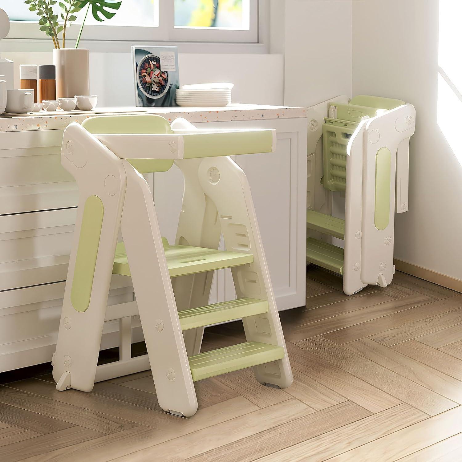 Torre de Aprendizaje Plegable Anxeit para Niños 3 Escalones