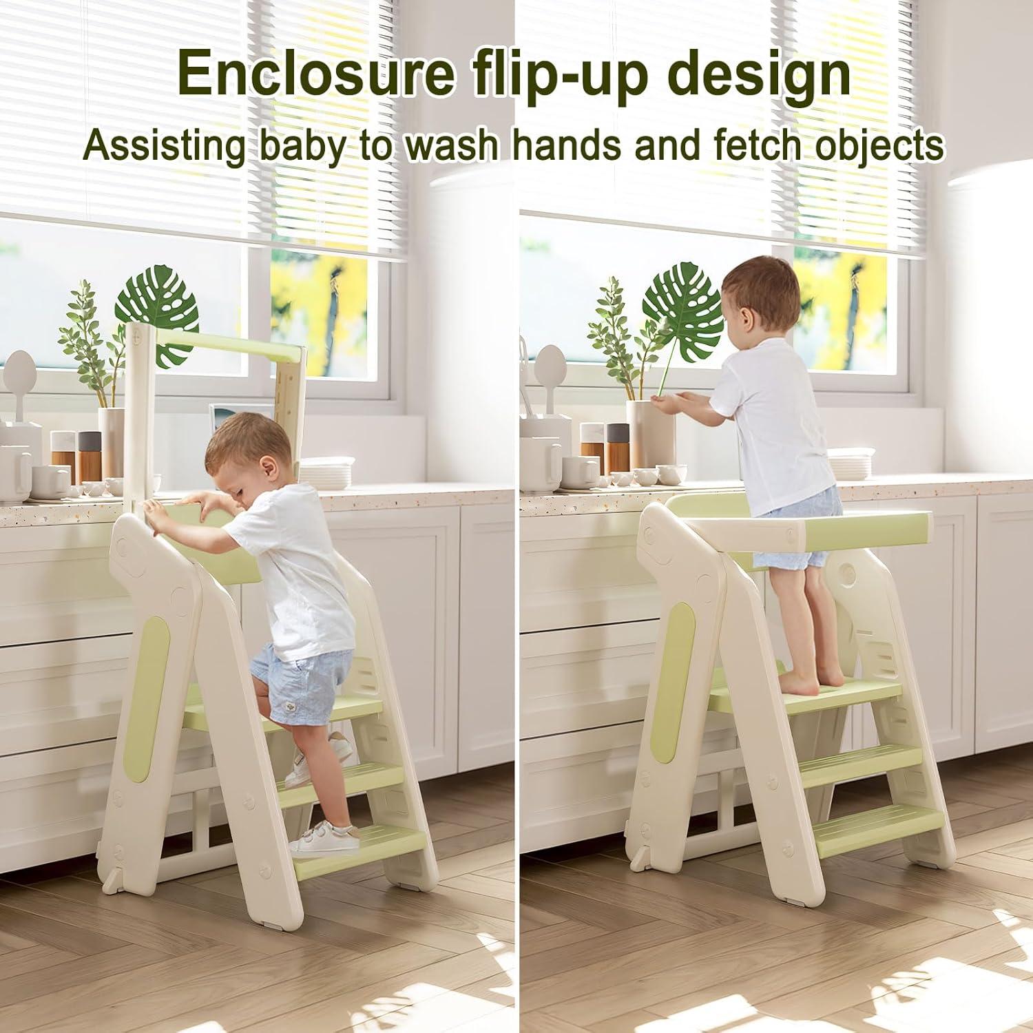 Torre de Aprendizaje Plegable Anxeit para Niños 3 Escalones