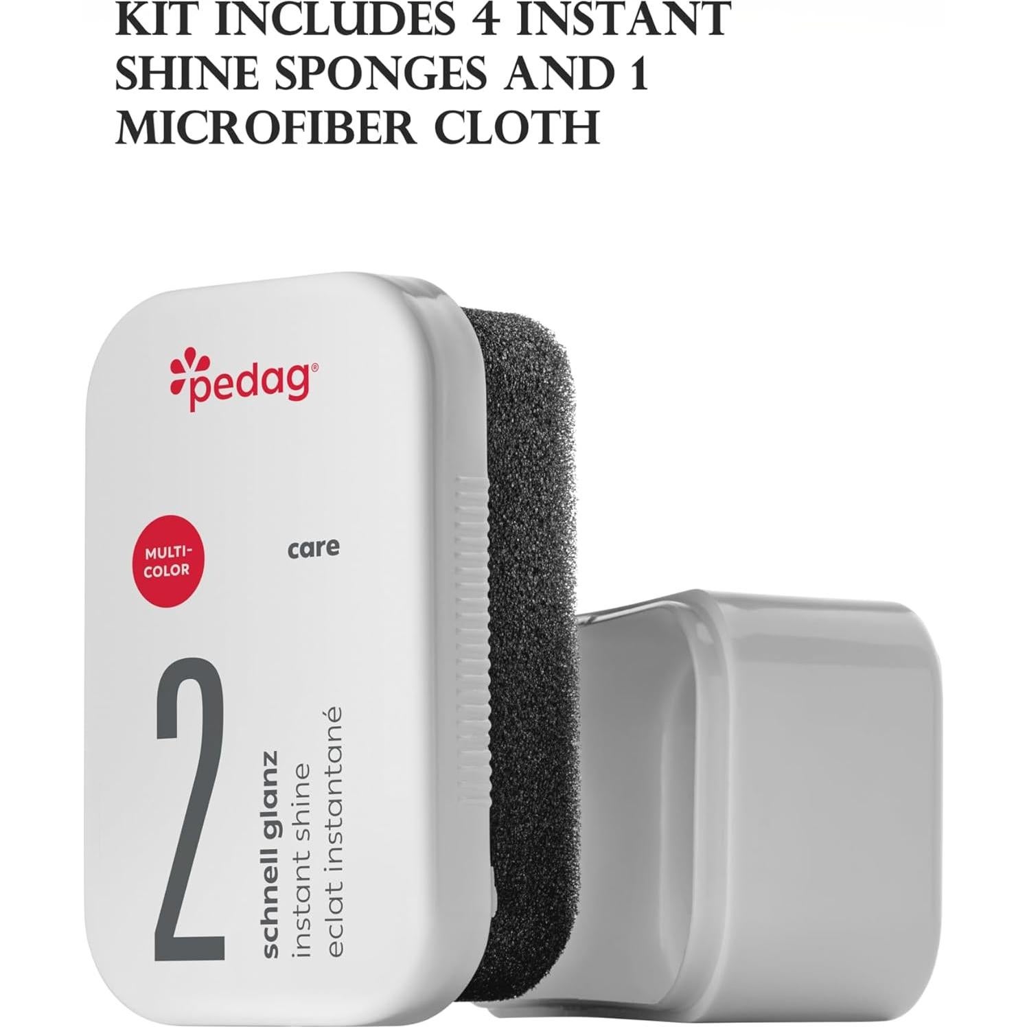 Pedag Shine - Esponja para Brillo de Cuero 4 Paquetes + Paño