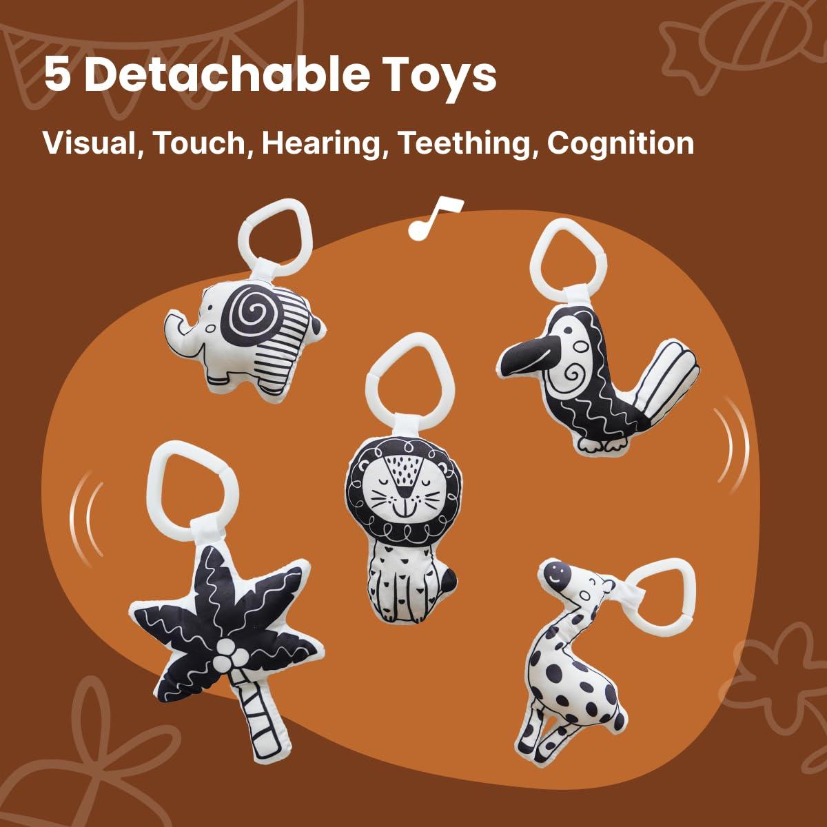 Alfombrilla de Juego CooCooBaby con 5 Juguetes Sensoriales