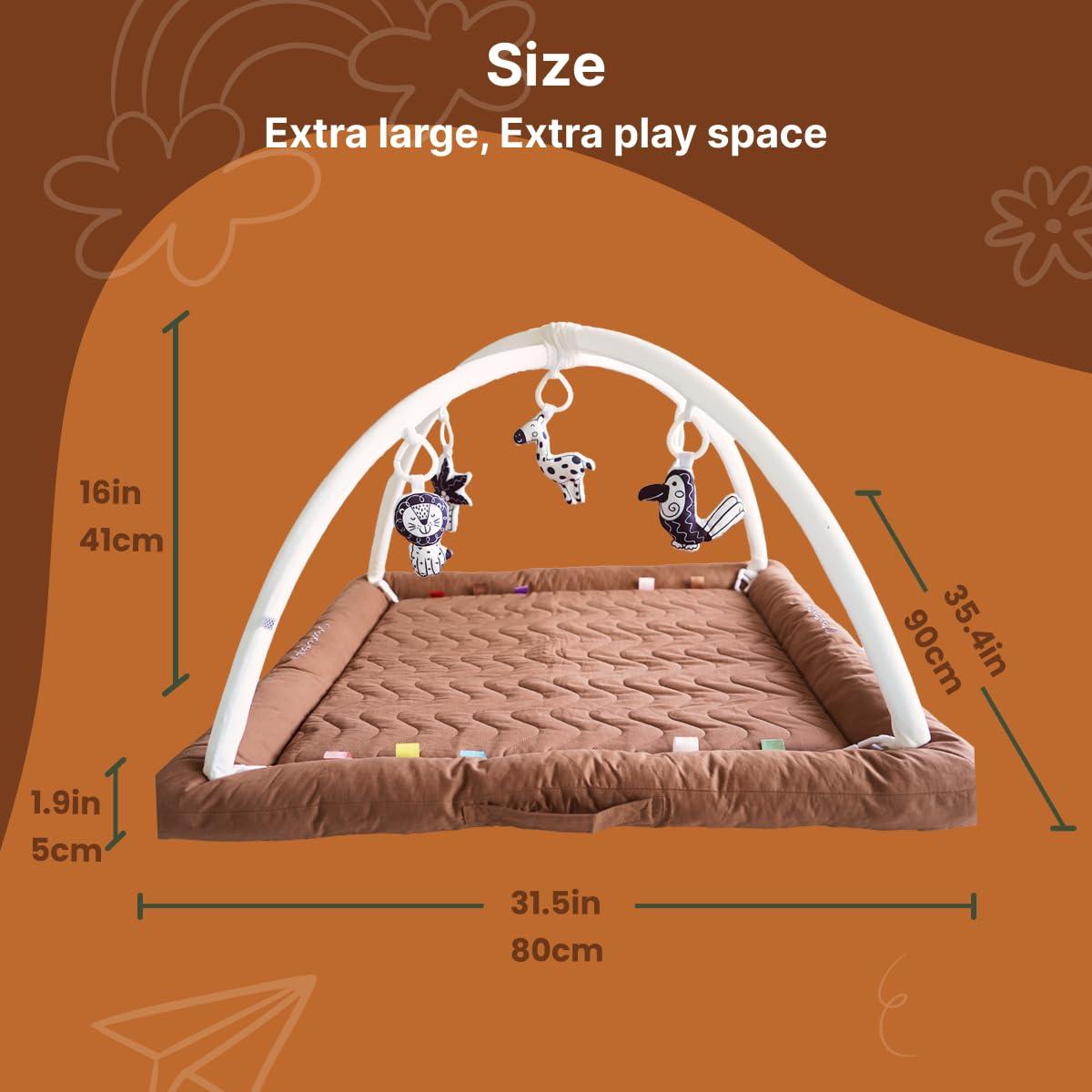 Alfombrilla de Juego CooCooBaby con 5 Juguetes Sensoriales