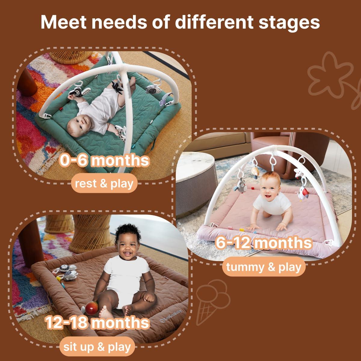 Alfombrilla de Juego CooCooBaby con 5 Juguetes Sensoriales