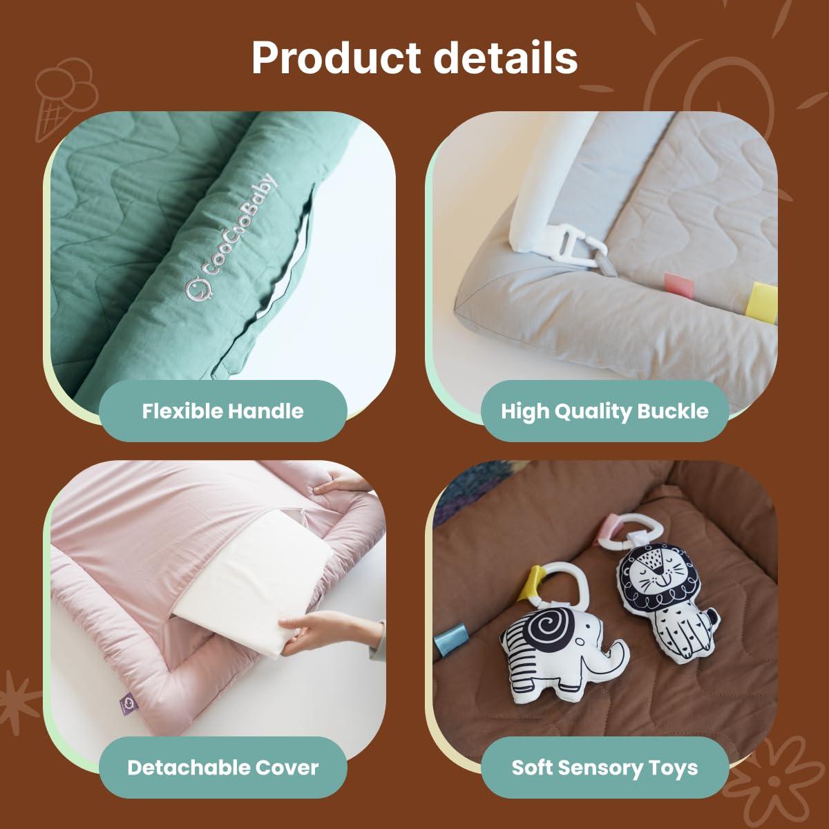 Alfombrilla de Juego CooCooBaby con 5 Juguetes Sensoriales