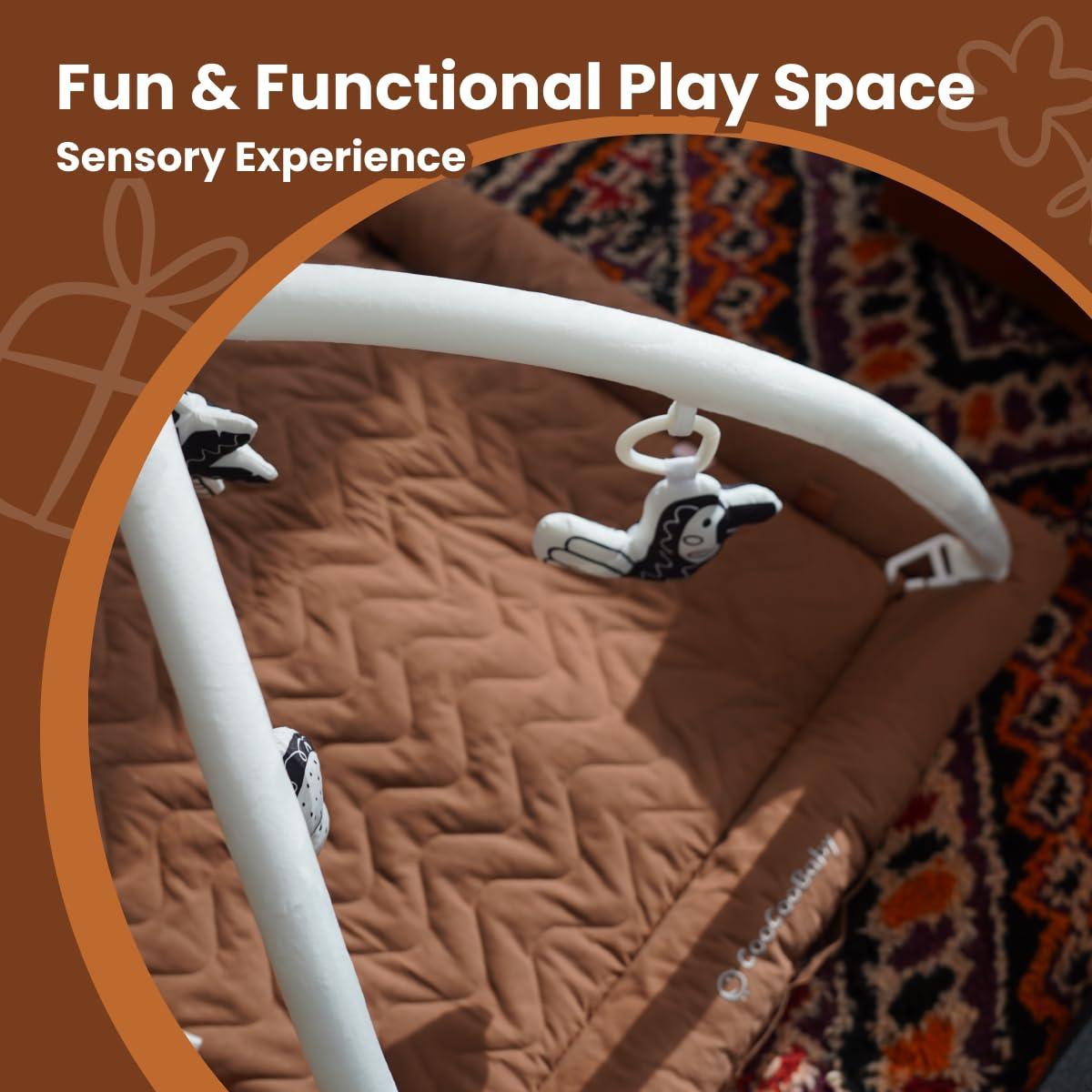 Alfombrilla de Juego CooCooBaby con 5 Juguetes Sensoriales