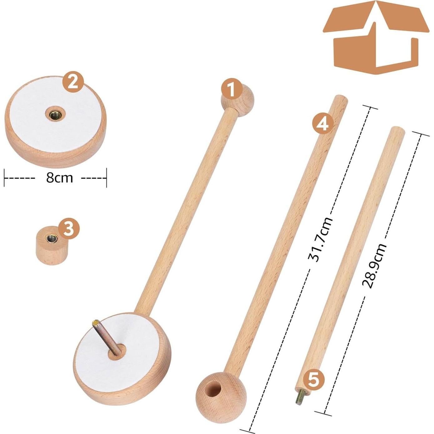 Soporte de Móvil para Cuna de Madera de Haya - Brazo 86 cm