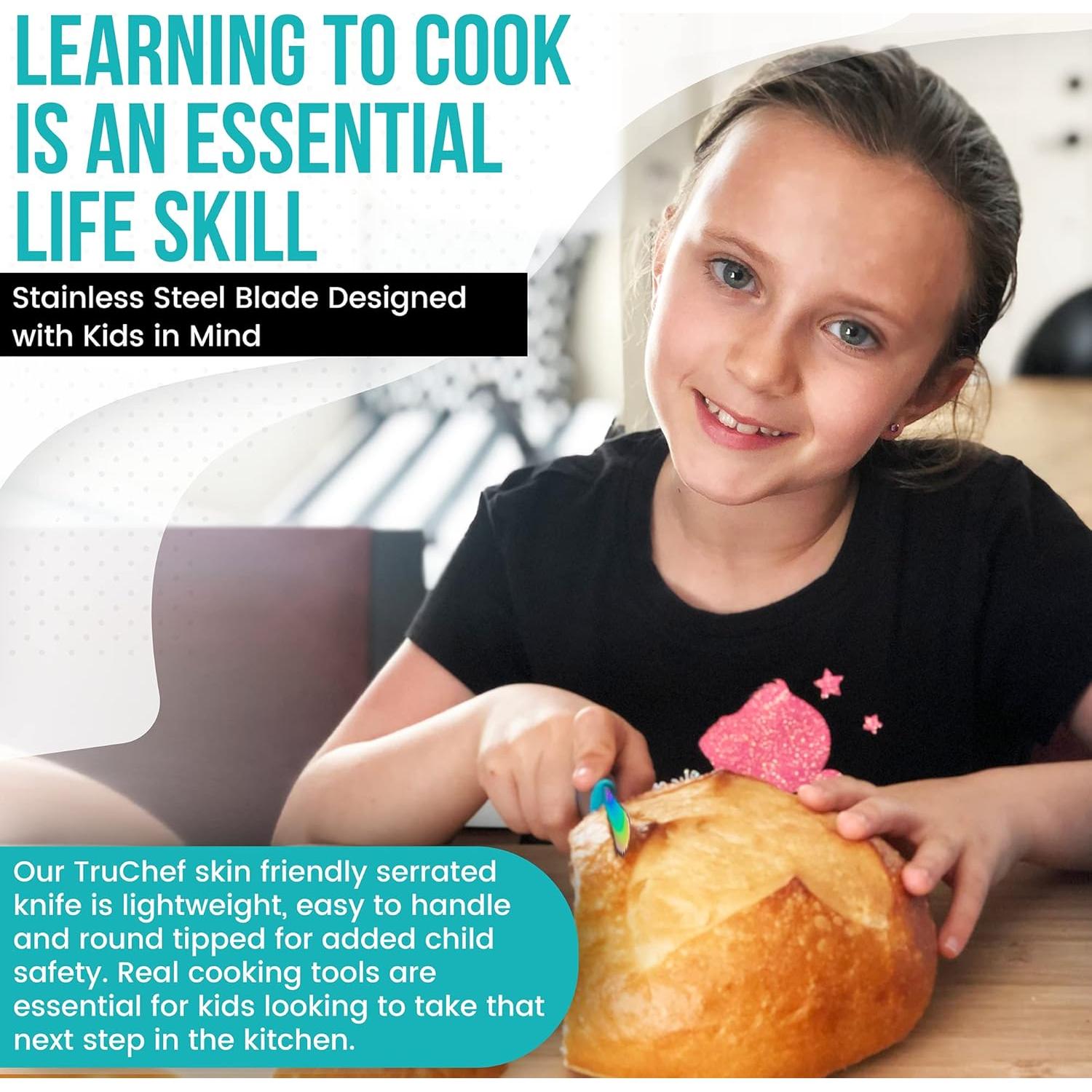 Juego de cuchillos para niños TruChef 2 piezas acero inoxidable
