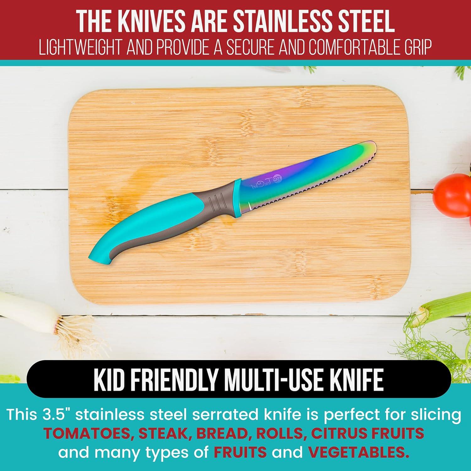 Juego de cuchillos para niños TruChef 2 piezas acero inoxidable