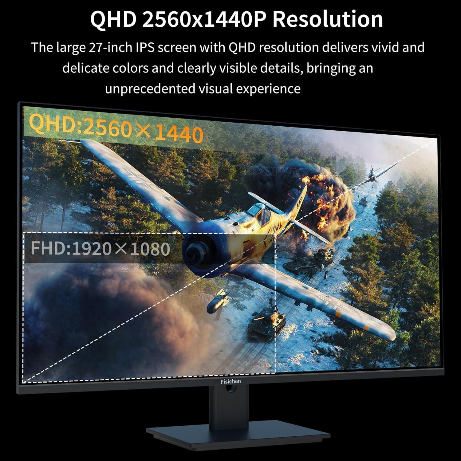Monitor Táctil 27" 2K 100Hz IPS QHD 2560x1440 con Altavoces