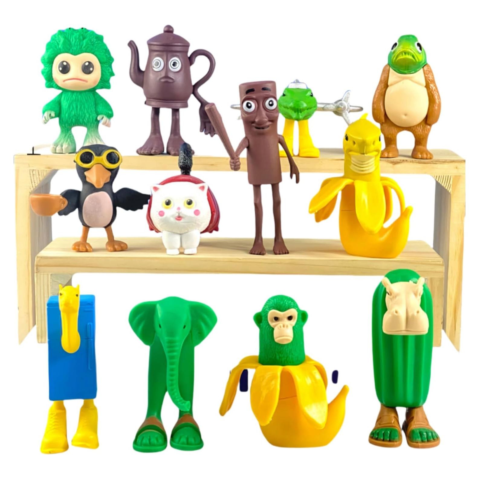 12 Figuras de Acción Brainrot Italianas Coleccionables 5-9 cm