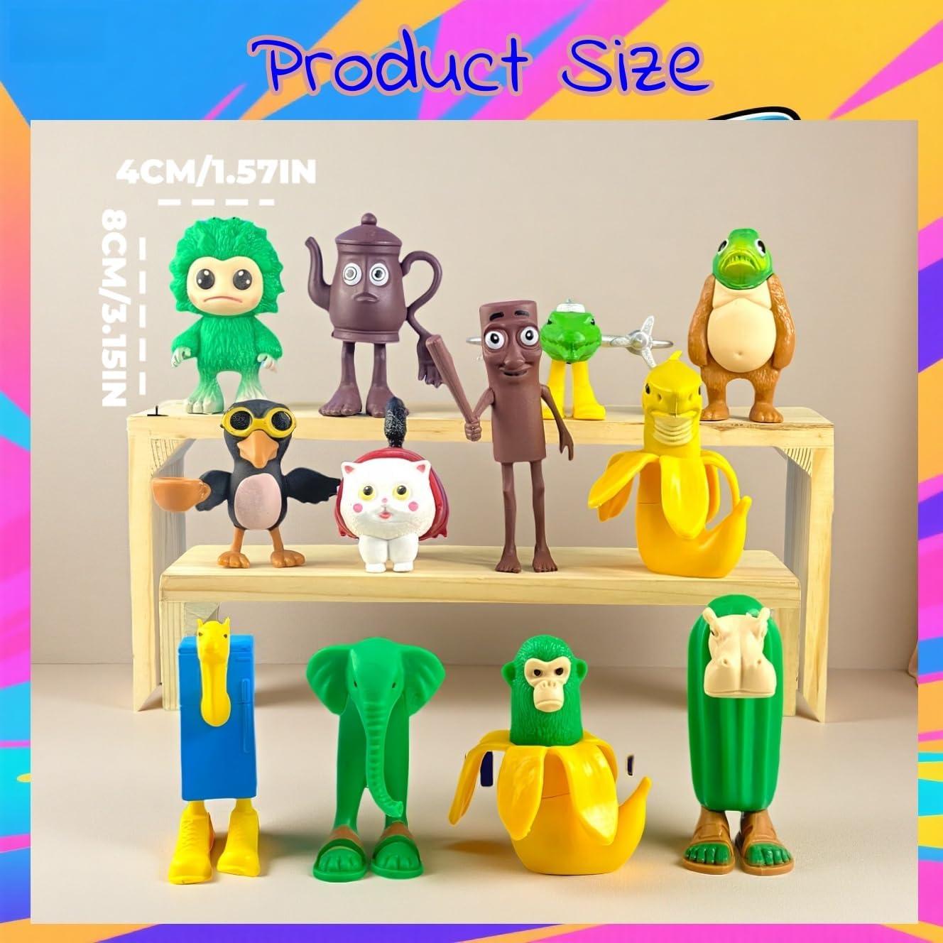 12 Figuras de Acción Brainrot Italianas Coleccionables 5-9 cm