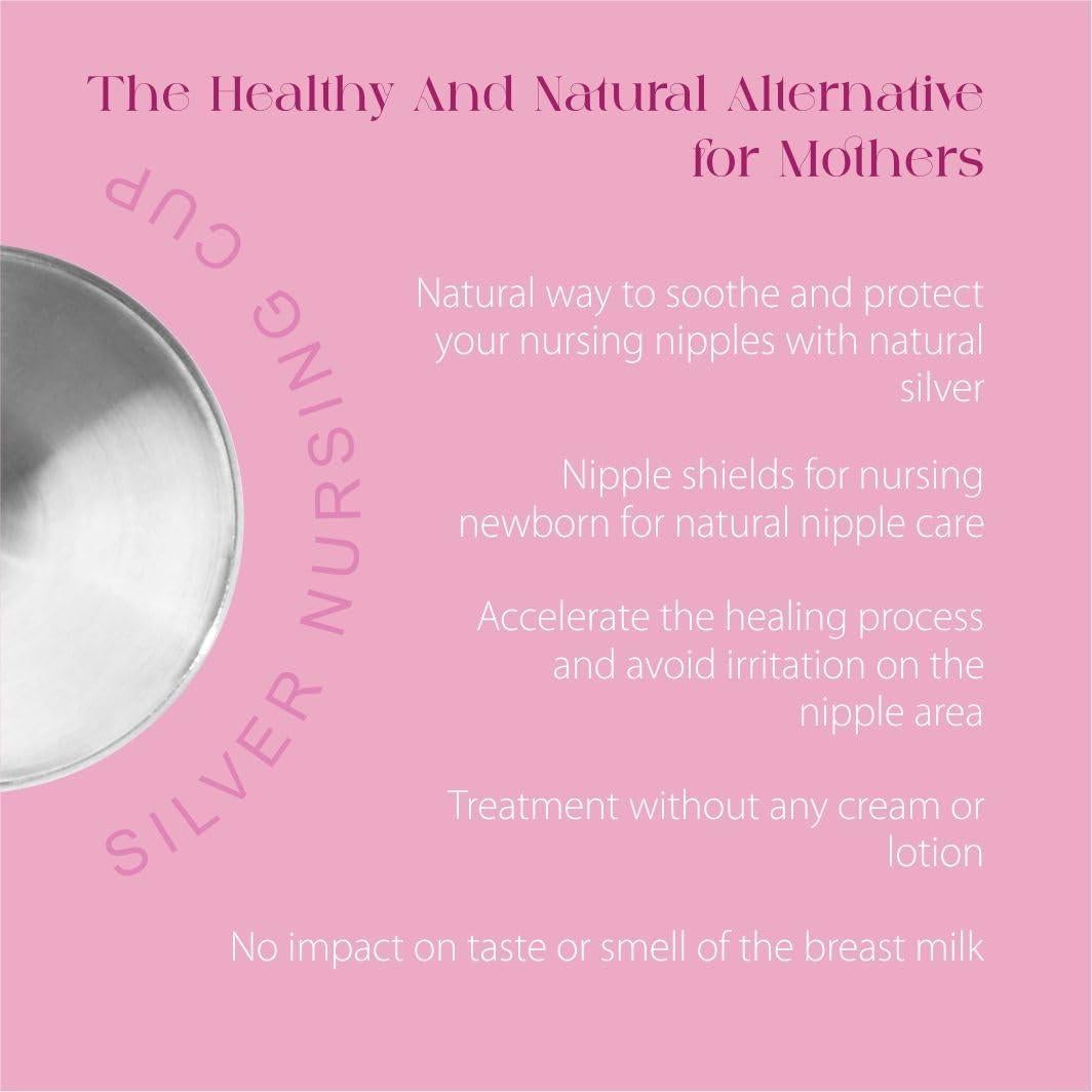 Copas de Lactancia BoobyBuds Plata 999 - Protectores de Pezón