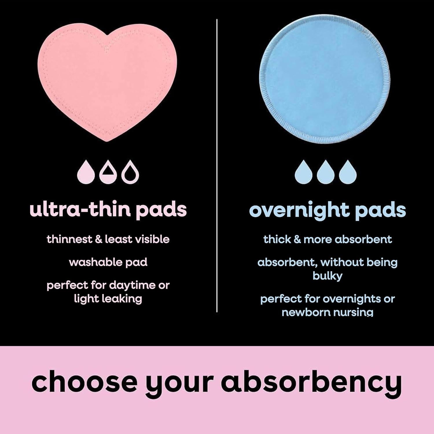 Almohadillas de Lactancia Nocturnas Bamboobies Terciopelo 4 Pzas