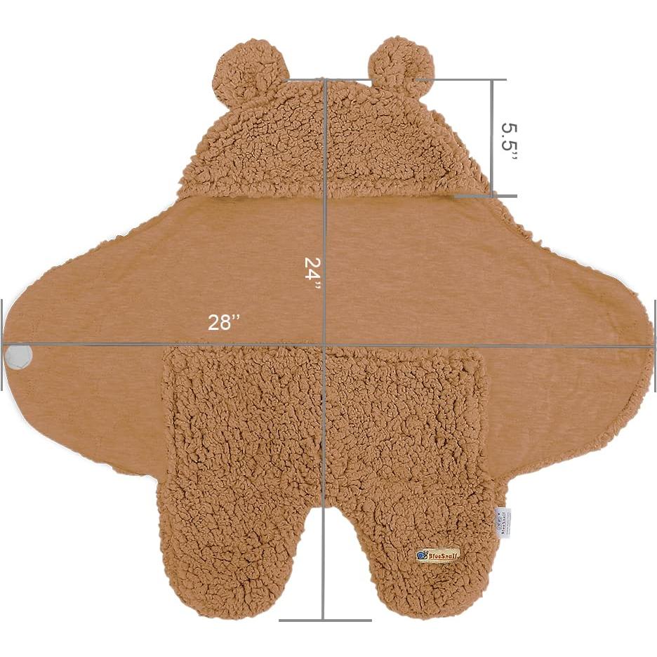 Manta de Recepción para Bebés BlueSnail 61x30cm Marrón