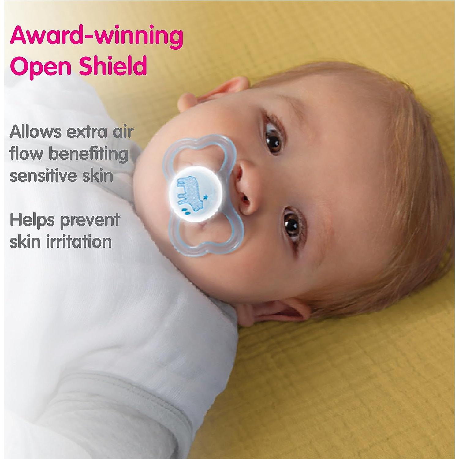 Chupetes MAM Air Day & Night para Bebés 16+ Meses - Paquete de 4