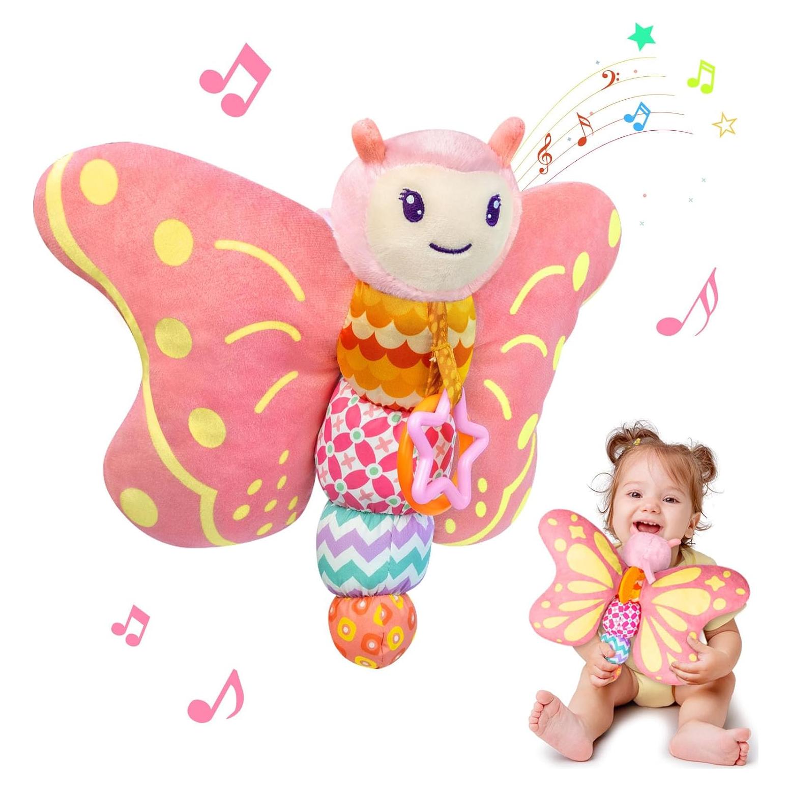 Juguete Musical Sensorial Mariposa Rosa VOILBTOY 0-6 Meses