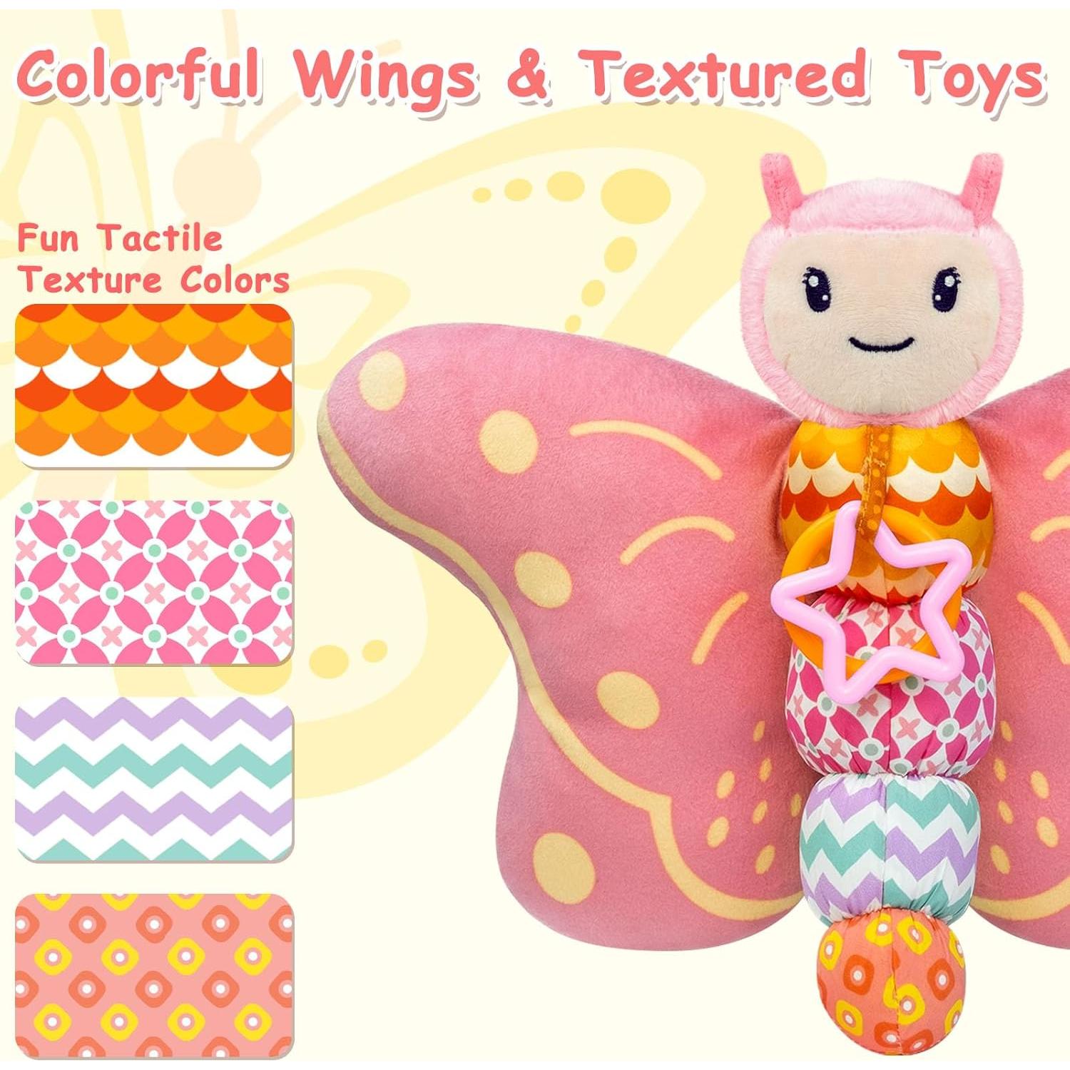 Juguete Musical Sensorial Mariposa Rosa VOILBTOY 0-6 Meses