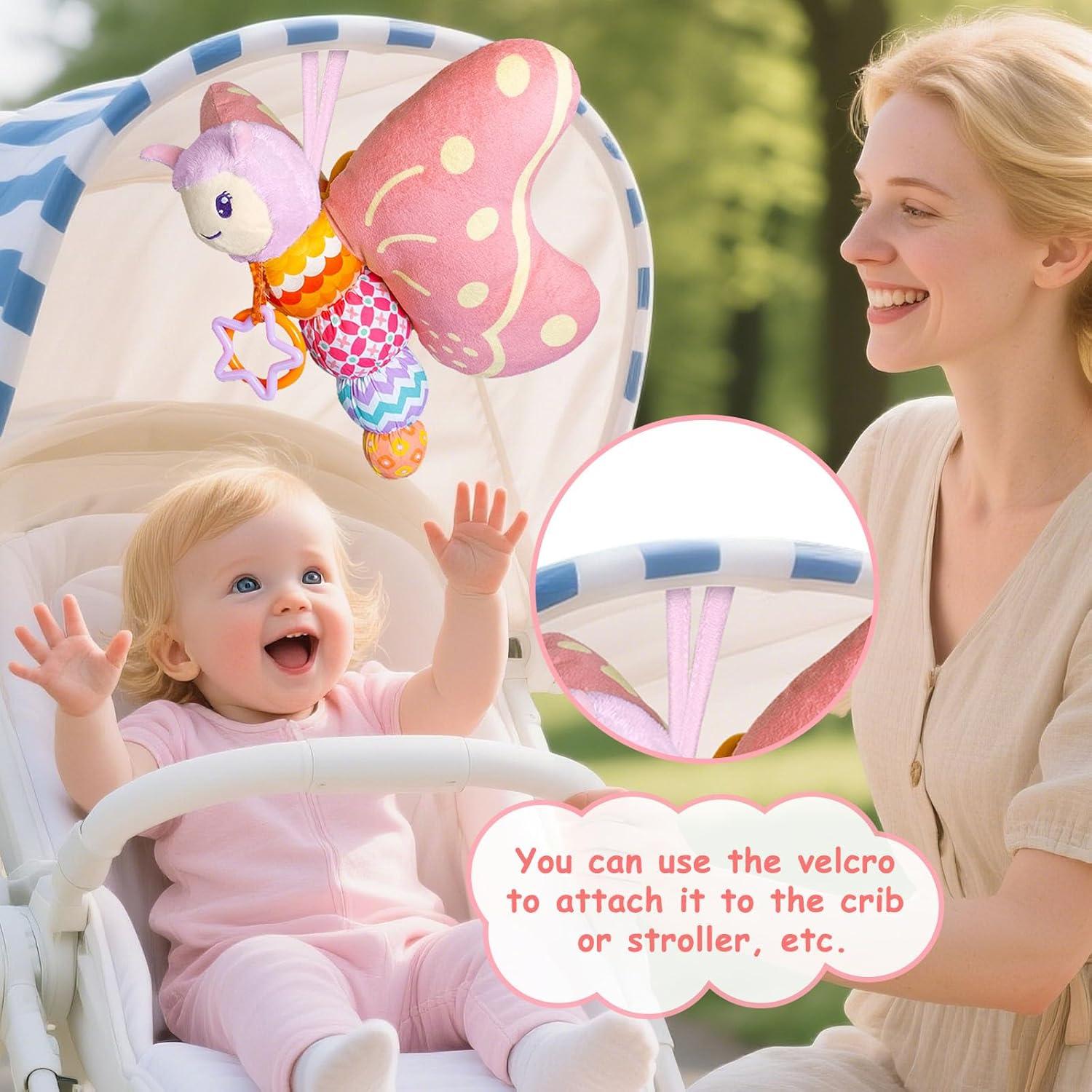 Juguete Musical Sensorial Mariposa Rosa VOILBTOY 0-6 Meses