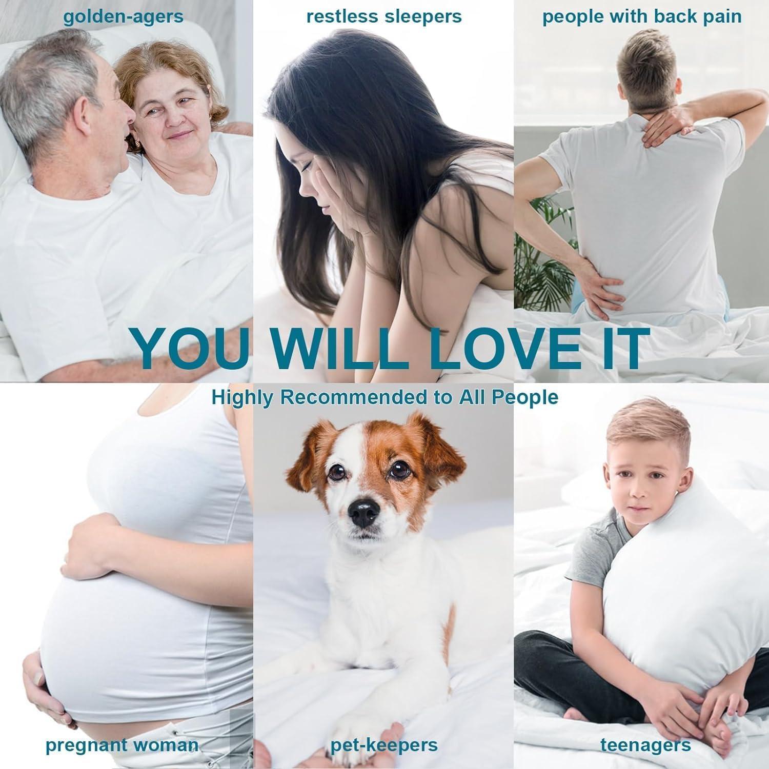 Colchón Superior Queen CHOKIT Extra Grueso con Almohada Refrigerante