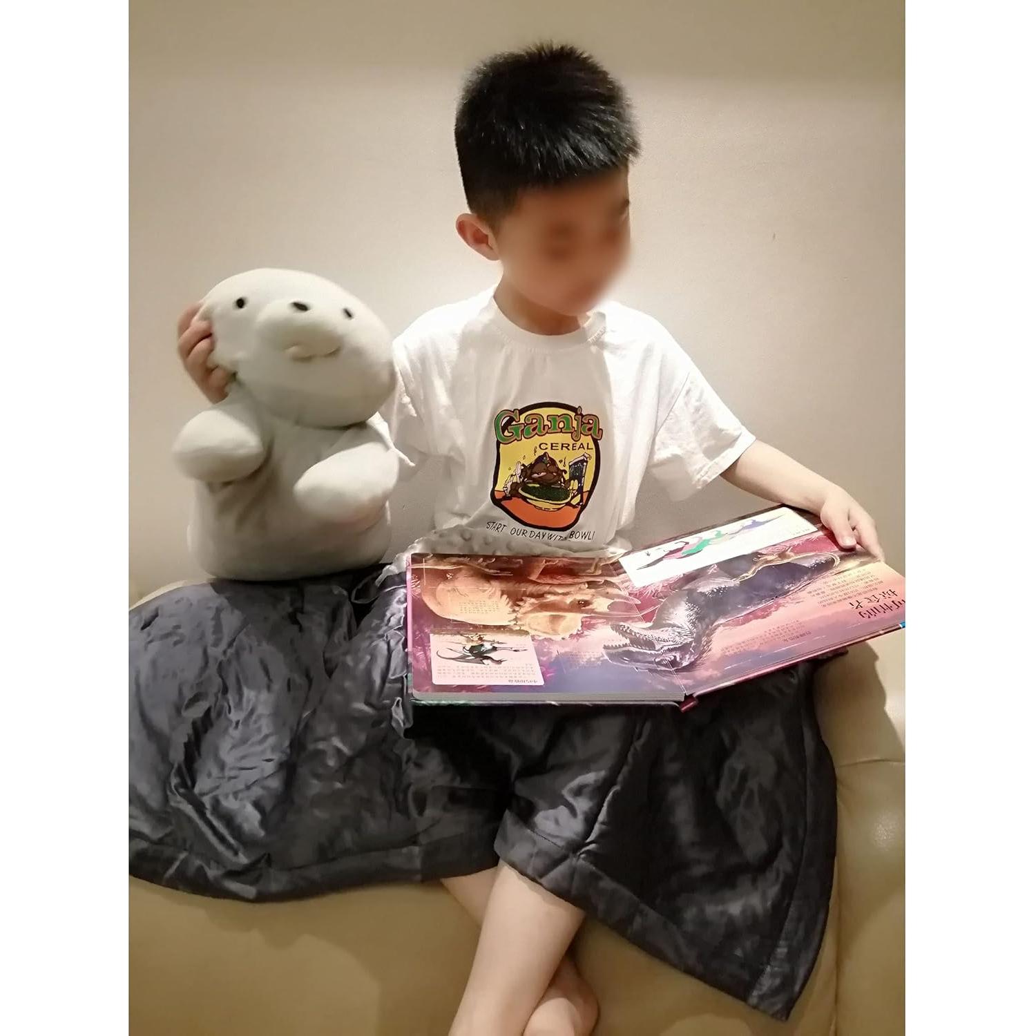 Manta de Seda para Bebé Cozysilk 71x102 cm Gris Oscuro