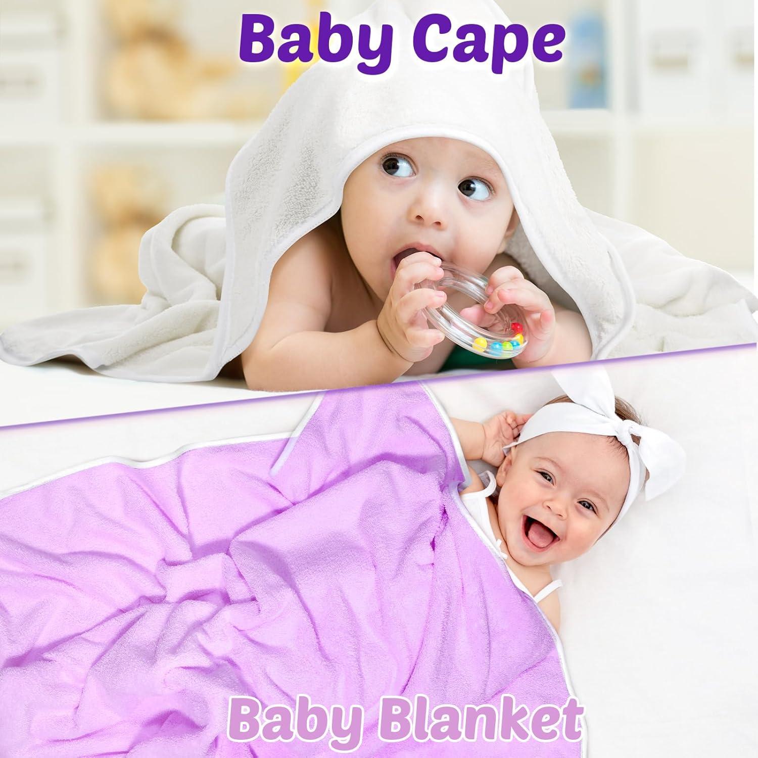 Reginary 4 Toallas con Capucha para Bebés 76x76 cm Suaves