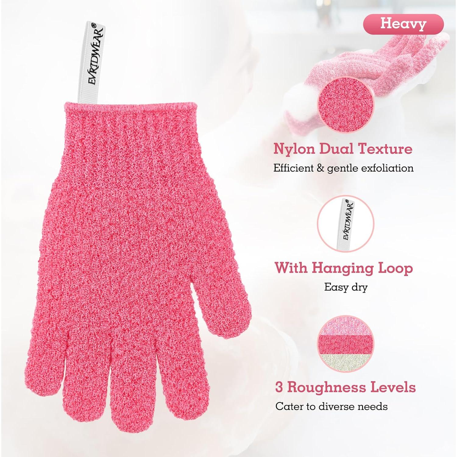 Guantes Exfoliantes Evridwear para Ducha - 1 Par Pesado