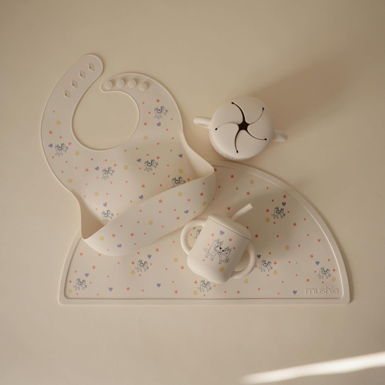 Taza de Entrenamiento mushie con Popote Silicona 175 mL Bluey