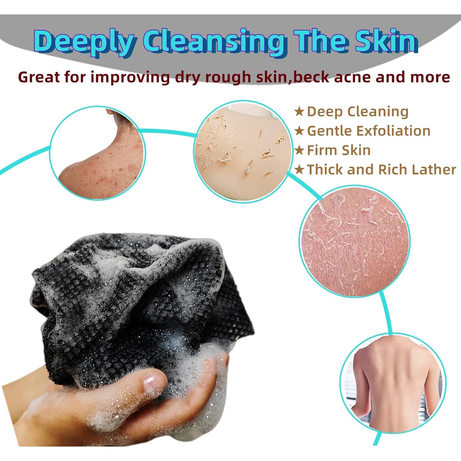 Esponja de Baño Exfoliante Africana Haisalin 80 cm Negra