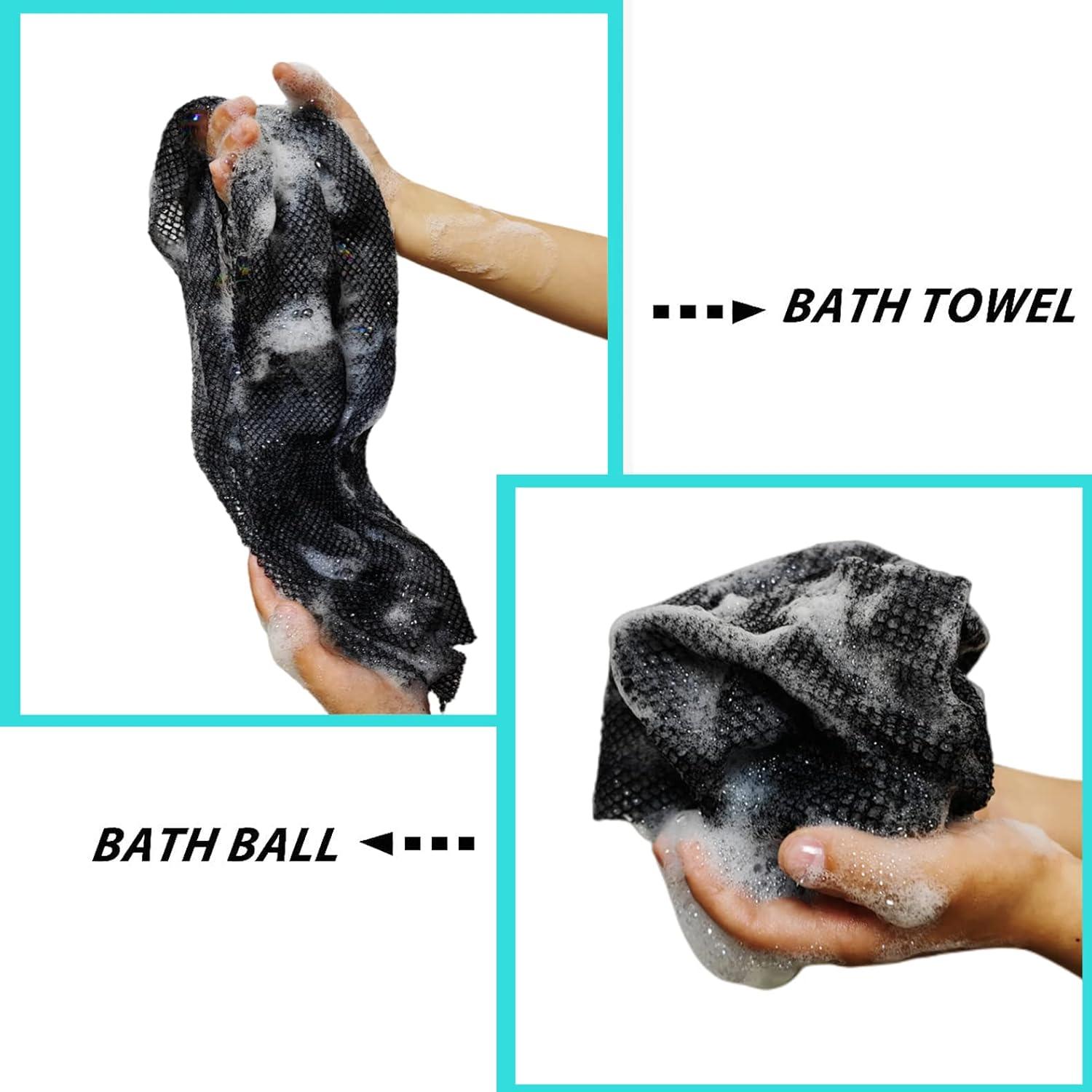 Esponja de Baño Exfoliante Africana Haisalin 80 cm Negra