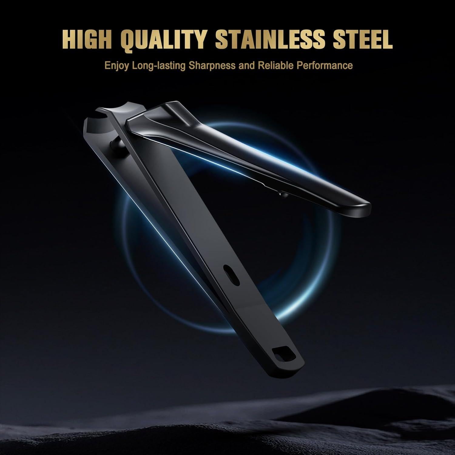 Juego de Cortauñas FERYES 2 Piezas Negro - Aseo de Precisión