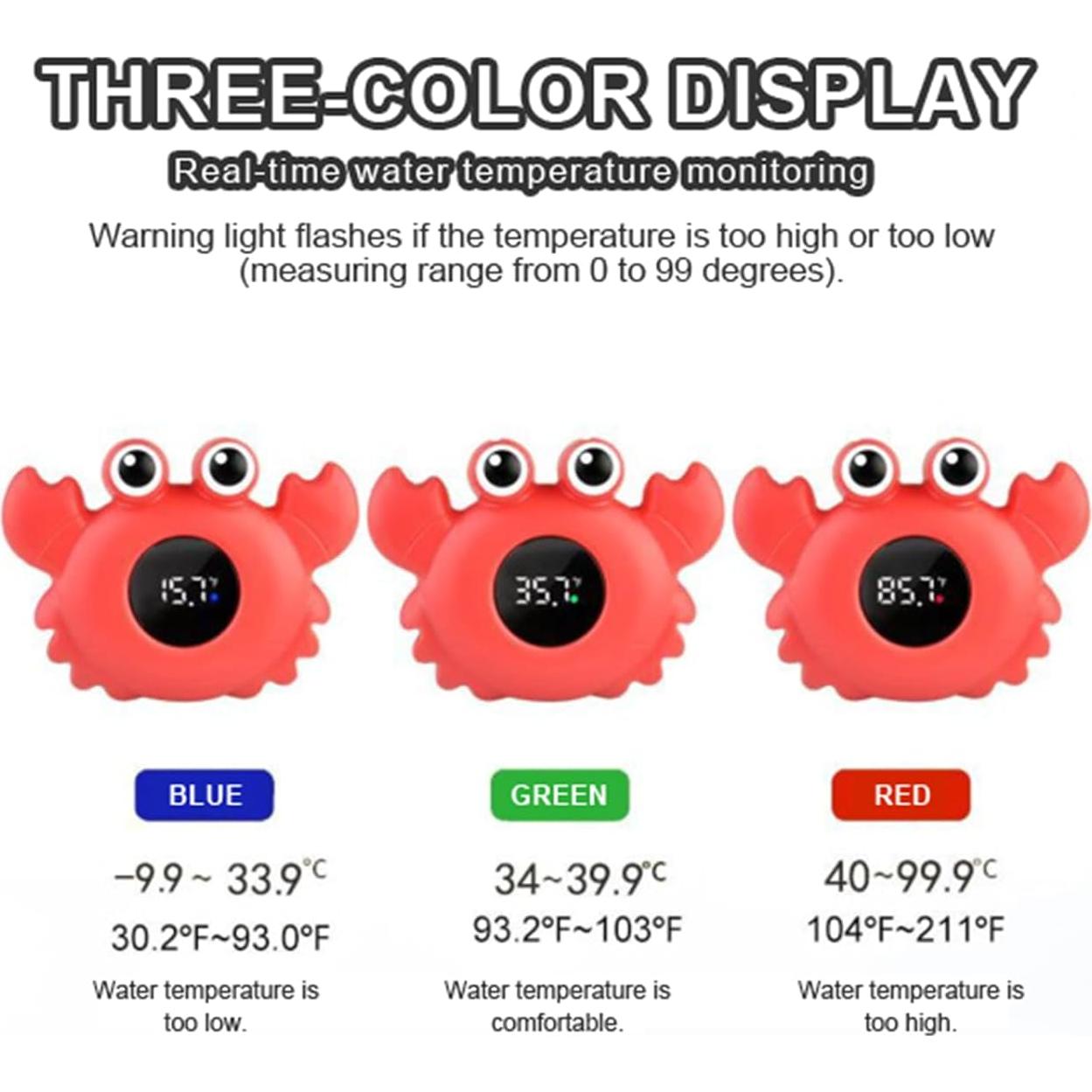 Termómetro de Baño Digital HEVOY Cangrejo Rojo para Bebés