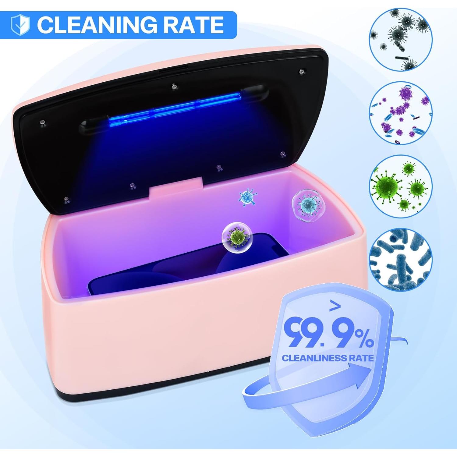 Esterilizador de Herramientas de Uñas LXIANGN USB 1L Rosa