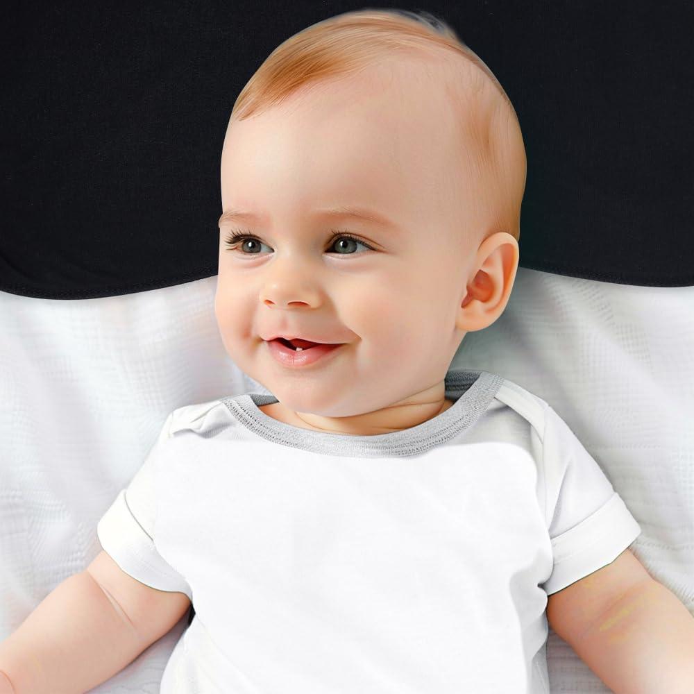 Paquete de 8 Paños para Eructar Bebés LazyRhino, Negro