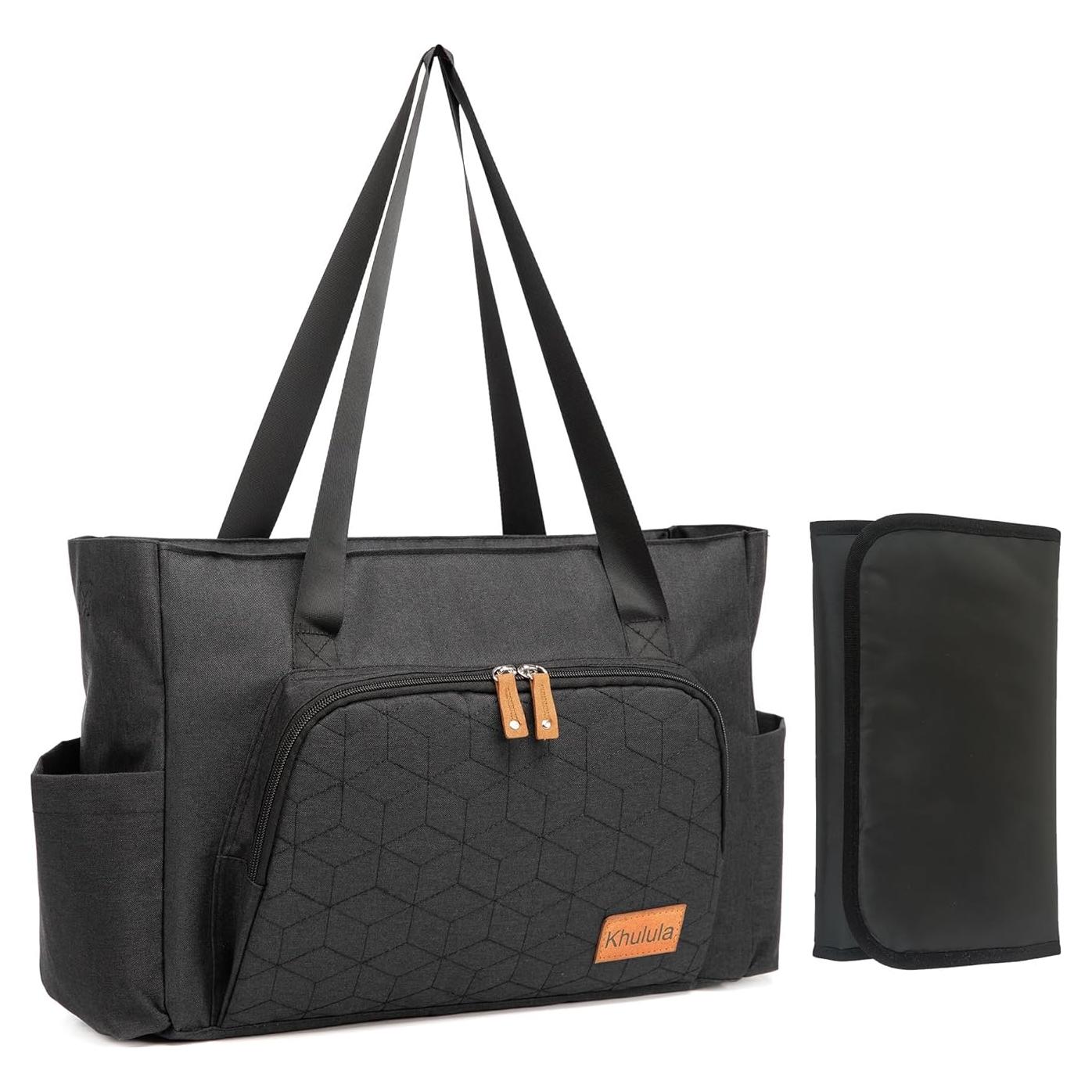 Bolsa de Pañales DCB01 Negra para Mamás con Almohadilla