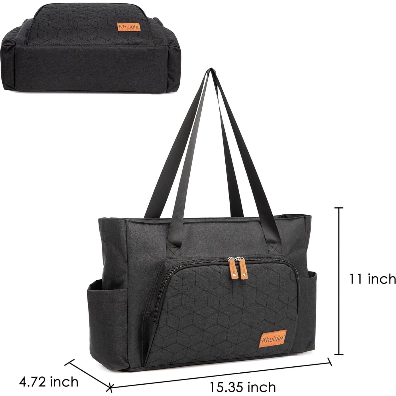 Bolsa de Pañales DCB01 Negra para Mamás con Almohadilla