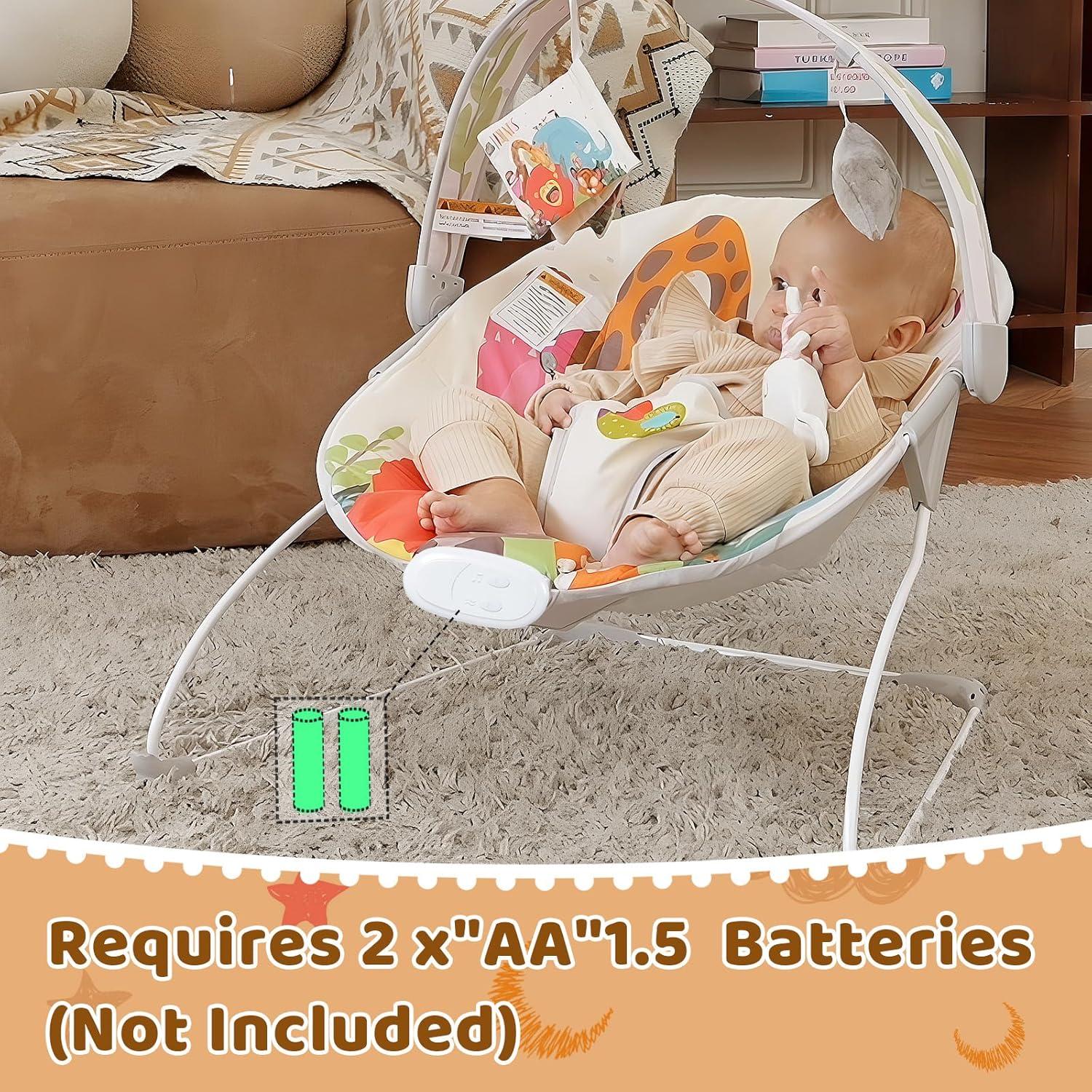 Silla de Rebote Portátil para Bebés 0-6 Meses - Fiesta de Criaturas