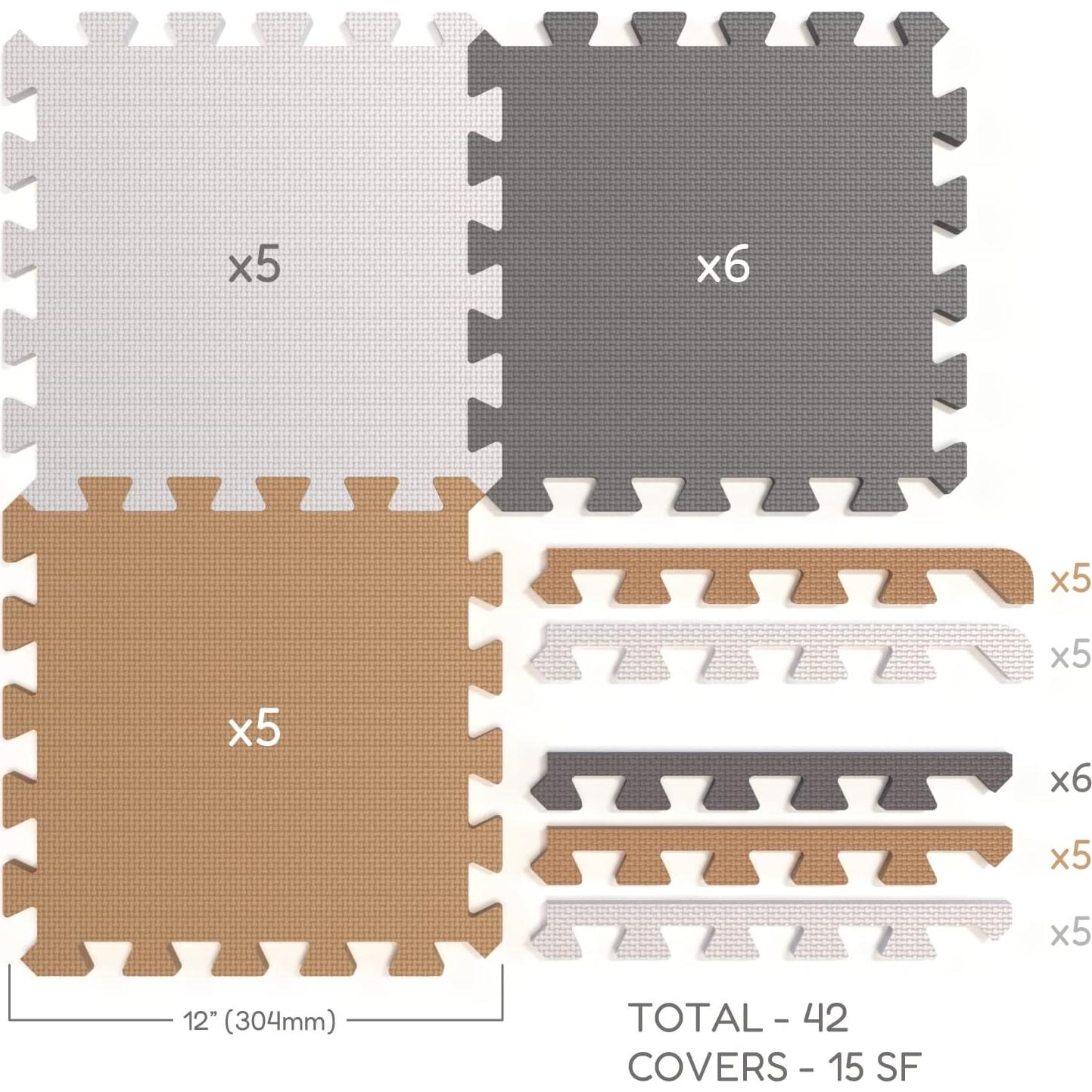 Mats de Juego de Espuma Suave Angels 32 Pcs 1.49 m² No Tóxico