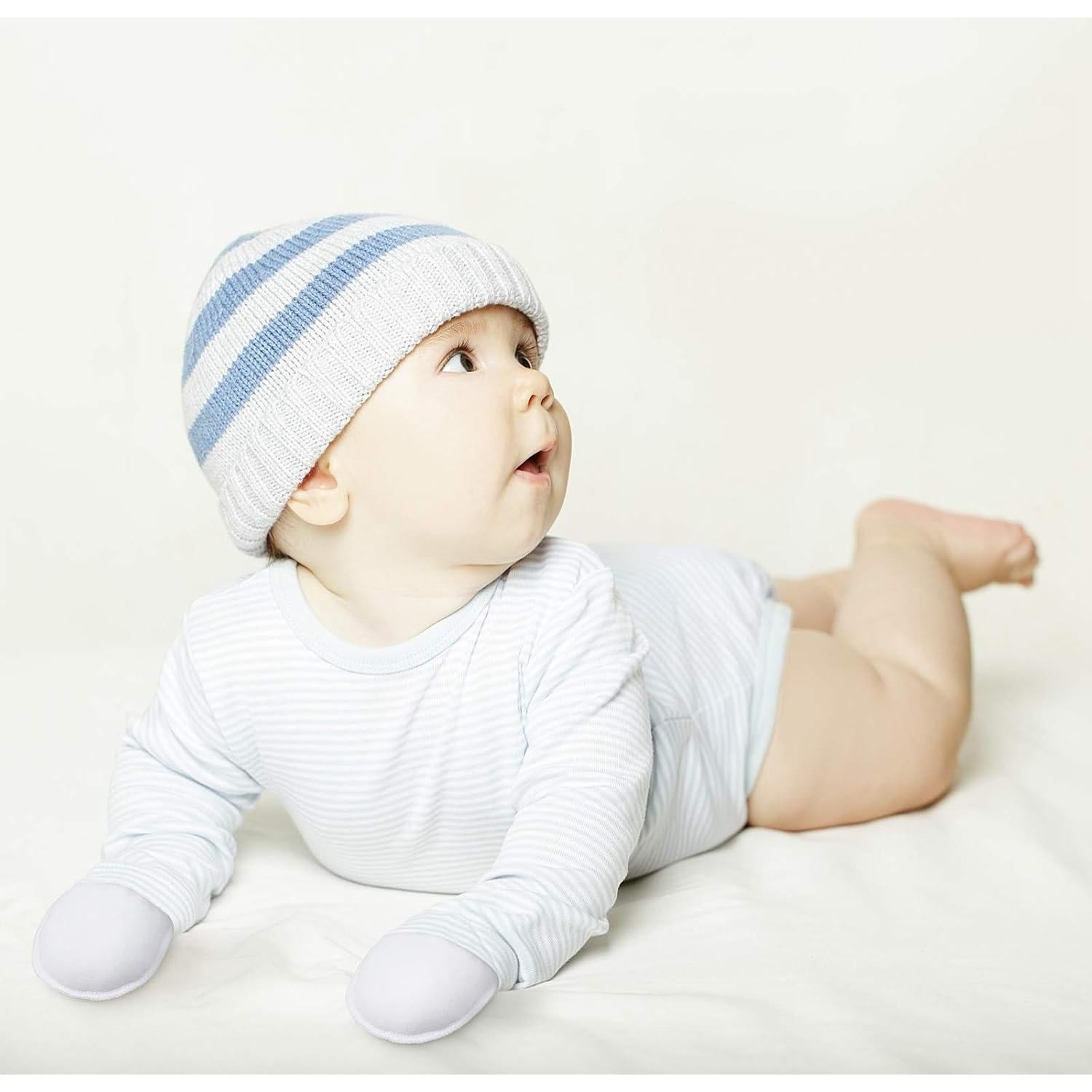 Syhood 6 Pares Manoplas de Algodón para Bebés 0-6 Meses