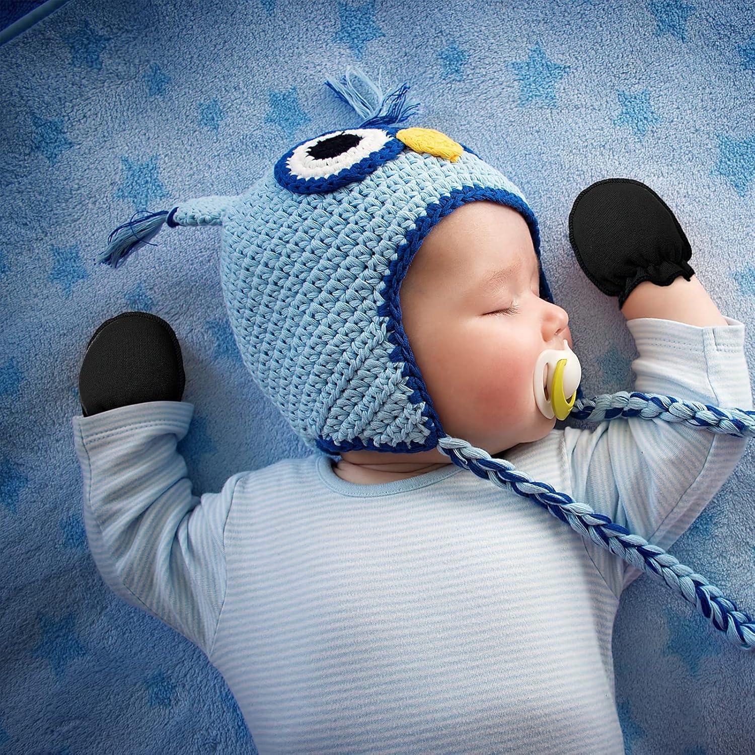 Syhood 6 Pares Manoplas de Algodón para Bebés 0-6 Meses