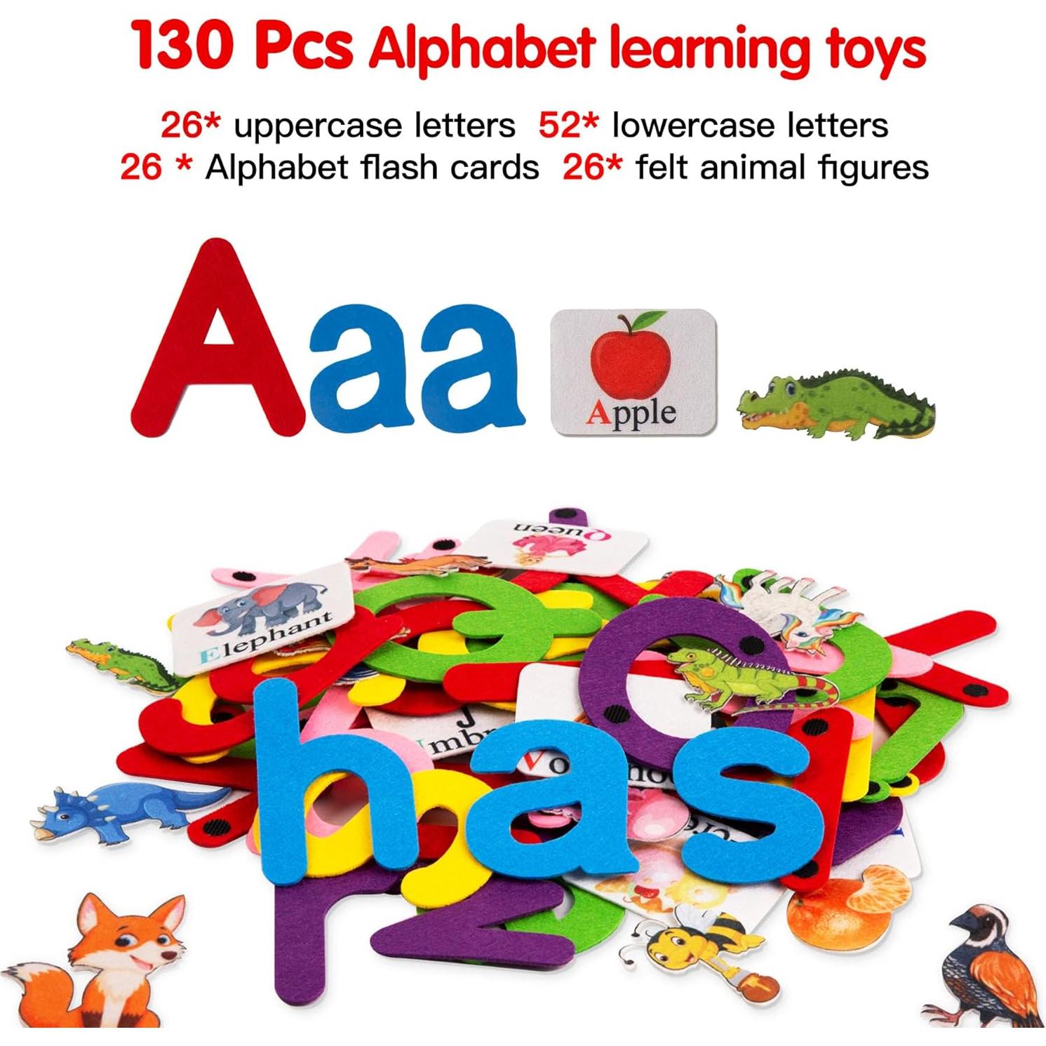 Juguetes de Aprendizaje Craftstory 130 Pcs Alfabeto Montessori