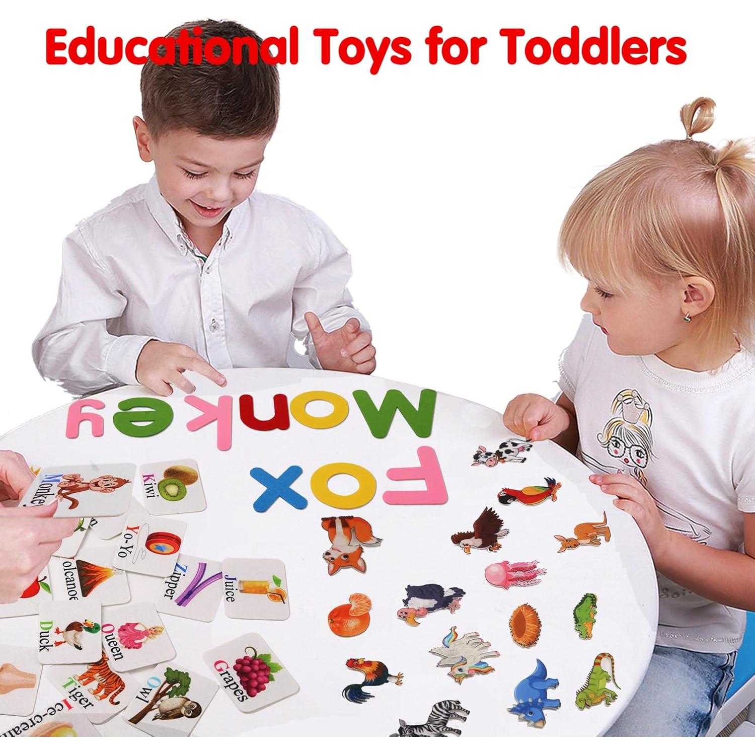 Juguetes de Aprendizaje Craftstory 130 Pcs Alfabeto Montessori